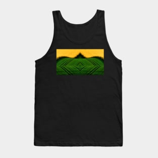 PATTERNS IN GREEN AND YELLOW Tank Top